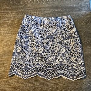 LOFT embroidered skirt size 4P